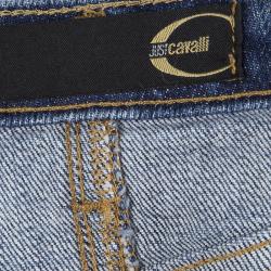 Pre Owned Just Cavalli Indigo Washed Denim Skirt M