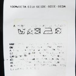 Pre Owned Just Cavalli Metallic Printed Silk Ruffle Detail Sheer Blouse XL