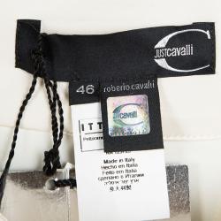 Pre Owned Just Cavalli Animal Printed Silk Top and Skirt Set L