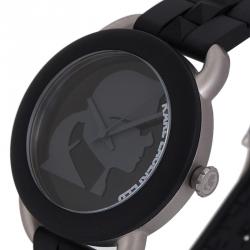 Pre Owned Karl Lagerfeld Black Stainless Steel KL2213 Unisex Wristwatch 40MM