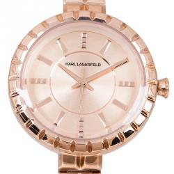  Karl Lagerfeld Rose Gold-Plated Stainless Steel KL3603 Women's Wristwatch 34MM
