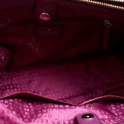 Pre Owned Kate Spade Red Plum Leather Small Astor Court Loden Top Handle Bag