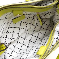 Pre Owned Kate Spade Yellow Leather Small Newberry Lane Loden Top Handle Bag