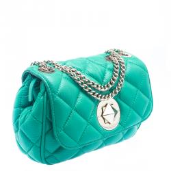 Pre Owned Kate Spade Green Leather Gold Coast Robin Crossbody Bag