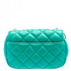 Pre Owned Kate Spade Green Leather Gold Coast Robin Crossbody Bag