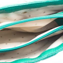 Pre Owned Kate Spade Green Leather Gold Coast Robin Crossbody Bag