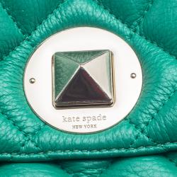 Pre Owned Kate Spade Green Leather Gold Coast Robin Crossbody Bag