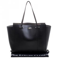 Pre Owned Kate Spade Black Leather Large Arbour Hill Elodie Shopping Tote