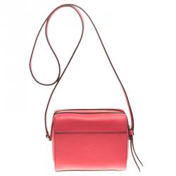 Pre Owned Kate Spade Pink Perforated Leather Perri Lane Looloo Crossbody Bag