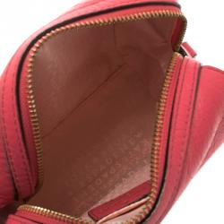 Pre Owned Kate Spade Pink Perforated Leather Perri Lane Looloo Crossbody Bag