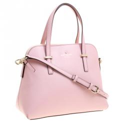 Pre Owned Kate Spade Pink Leather Cedar Street Maise Satchel