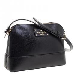 Pre Owned Kate Spade Black Leather Wellesley Hanna Crossbody Bag