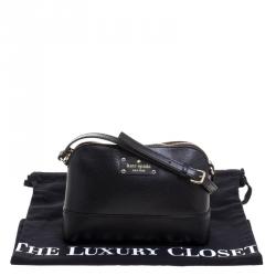 Pre Owned Kate Spade Black Leather Wellesley Hanna Crossbody Bag