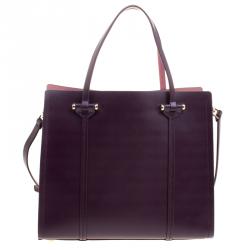 Pre Owned Kate Spade Purple Leather Annelle Arbour Hill Tote