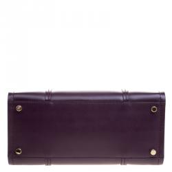 Pre Owned Kate Spade Purple Leather Annelle Arbour Hill Tote