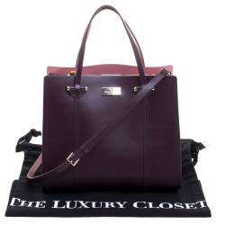 Pre Owned Kate Spade Purple Leather Annelle Arbour Hill Tote