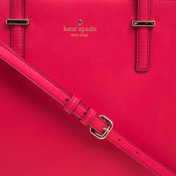 Pre Owned Kate Spade Red Leather Cedar Street Hayden Tote