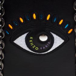 Pre Owned Kenzo Black Leather Phone Bag