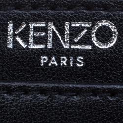 Pre Owned Kenzo Black Leather Phone Bag