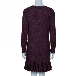 Pre Owned Kenzo Red/Navy Drop Waist Dress XL