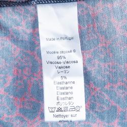 Pre Owned Kenzo Red/Navy Drop Waist Dress XL