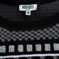 Pre Owned سويتر كينزو مزخرف أيقونة عين صوف مزخرف مخطط M