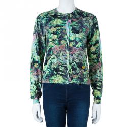 Pre Owned كارديغان كينزو مطبوع متعدد الألوان M