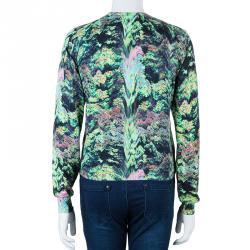 Pre Owned كارديغان كينزو مطبوع متعدد الألوان M