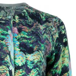 Pre Owned كارديغان كينزو مطبوع متعدد الألوان M