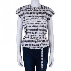 Pre Owned Kenzo Monochrome Dotted Top M
