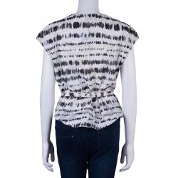 Pre Owned Kenzo Monochrome Dotted Top M