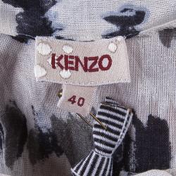 Pre Owned Kenzo Monochrome Dotted Top M