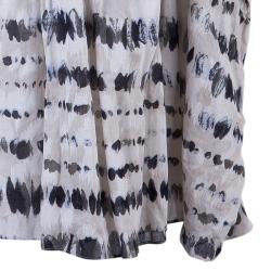 Pre Owned Kenzo Monochrome Dotted Skirt M