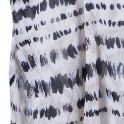 Pre Owned Kenzo Monochrome Dotted Skirt M