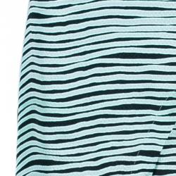 Pre Owned Kenzo Brush Striped Silk Maxi Dress M