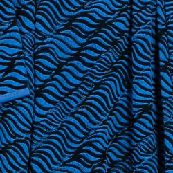 Pre Owned Kenzo Brush Stroke Silk Skirt M