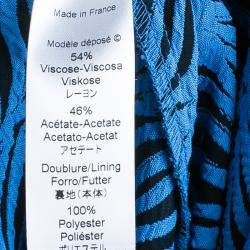 Pre Owned Kenzo Brush Stroke Silk Skirt M