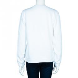مملوكة مسبقًا Kenzo White Tiger Embroidered Sweater L