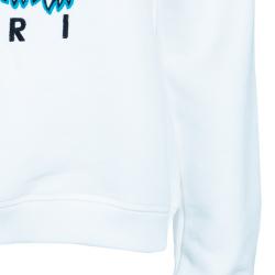 مملوكة مسبقًا Kenzo White Tiger Embroidered Sweater L