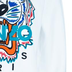 مملوكة مسبقًا Kenzo White Tiger Embroidered Sweater L
