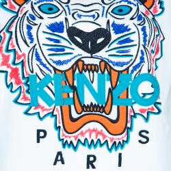 مملوكة مسبقًا Kenzo White Tiger Embroidered Sweater L