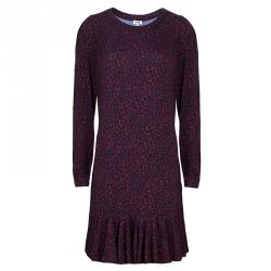 Pre Owned Kenzo Red/Navy Drop Waist Dress XL