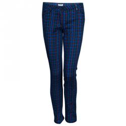 Kenzo Blue Checked Denim Trousers S