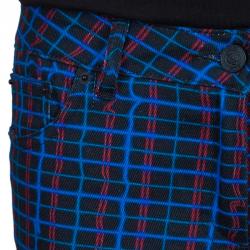 Kenzo Blue Checked Denim Trousers S