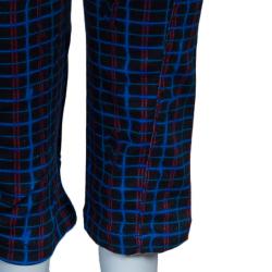 Kenzo Blue Checked Denim Trousers S