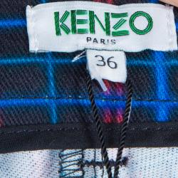 Kenzo Blue Checked Denim Trousers S