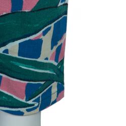 Kenzo Green Printed Denim Pants M