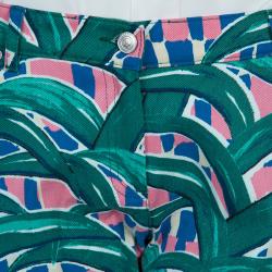Kenzo Green Printed Denim Pants M