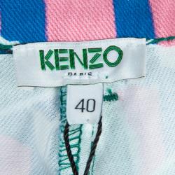 Kenzo Green Printed Denim Pants M