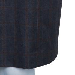 Pre Owned Kenzo Plaid Wool Sheath Dress L